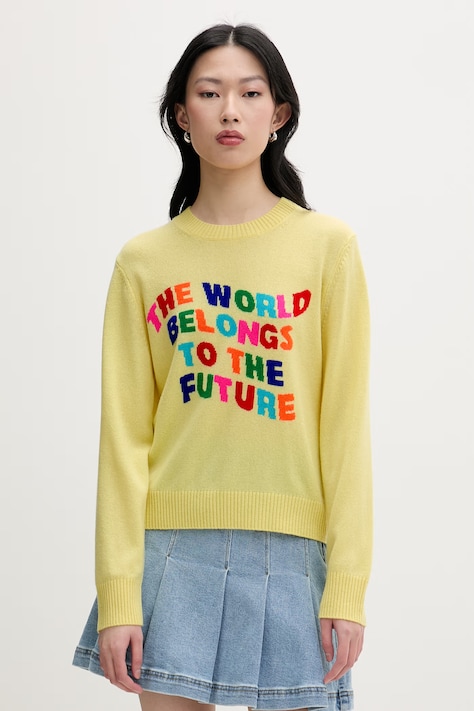 From Future sweter damski kaszmirowy żółty WPR03570