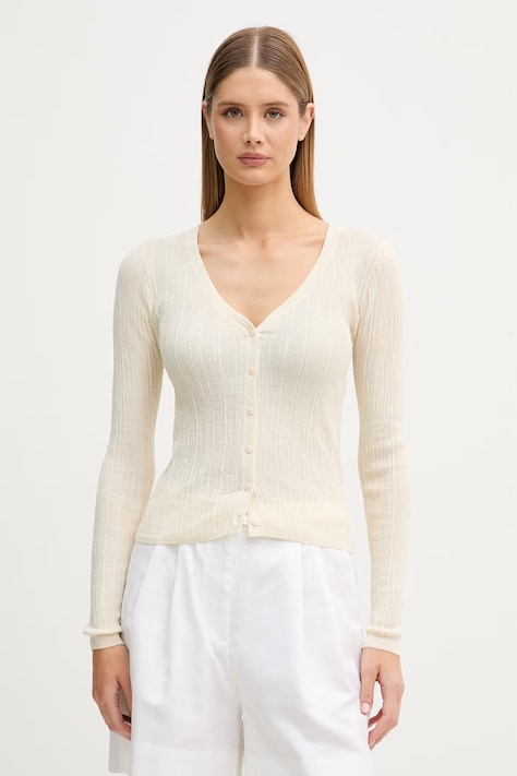 Sisley ζακέτα γυναικεία με βαμβάκι μπεζ 1U3RL603S
