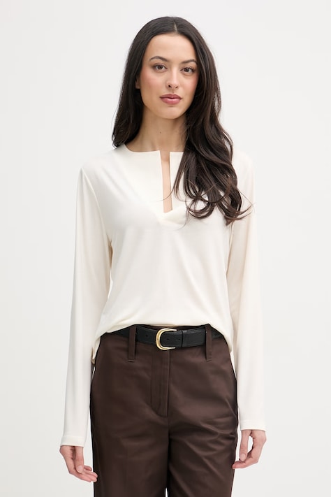 United Colors of Benetton tričko s dlouhým rukávem dámské béžové 3TVRD4025