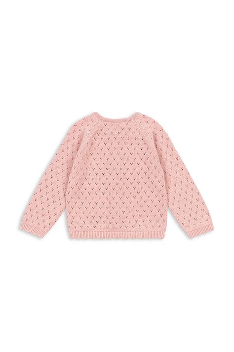Дитячий кардиган з бавовною Konges Sløjd HANNAH CARDIGAN — SS26-SWG003, рожевий — фото 2