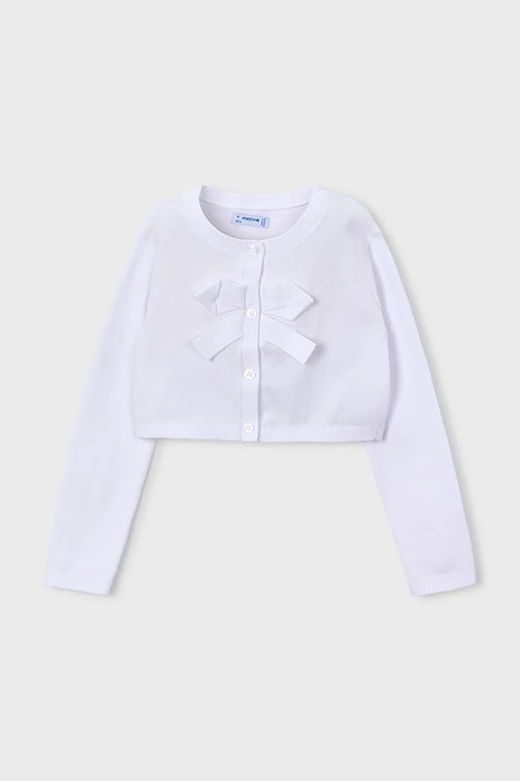 Дитячий кардиган Mayoral колір білий 321