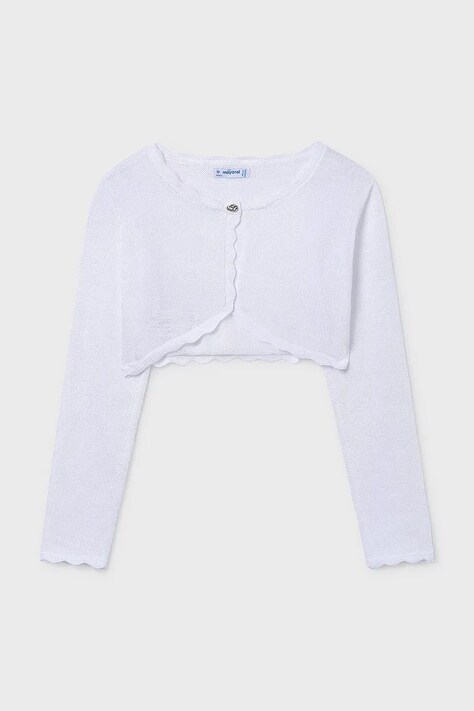 Mayoral kardigan dziecięcy kolor biały lekki 332