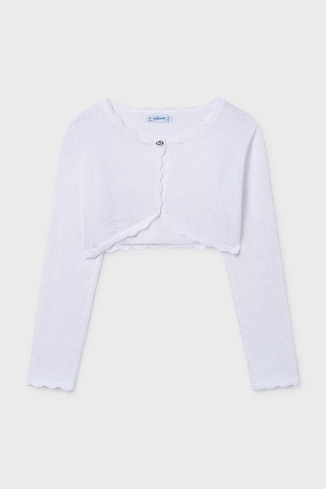 Детский кардиган Mayoral цвет белый лёгкий 332