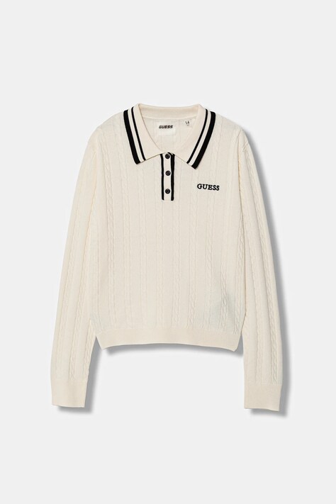 Guess sweter dziecięcy kolor beżowy lekki J6RR15 Z4652