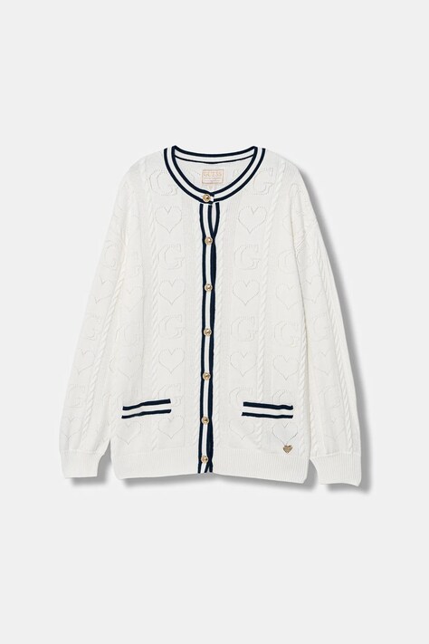 Guess kardigan dziecięcy kolor biały J6RR17 Z2BB0