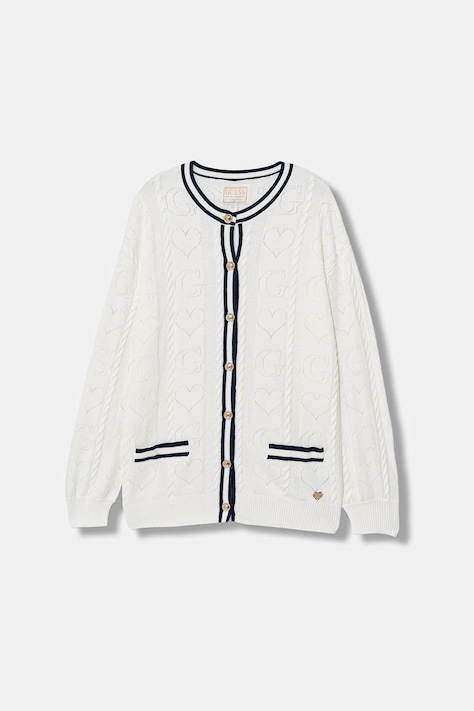 Guess kardigan dziecięcy kolor biały J6RR17 Z2BB0
