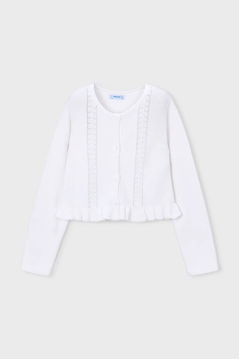 Mayoral kardigan dziecięcy kolor biały lekki 3383