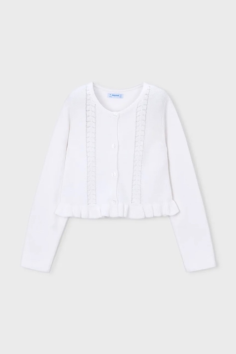 Детска жилетка Mayoral в бяло от лека материя 3383