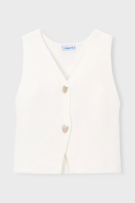 Dětská vesta Mayoral bílá barva, 3385