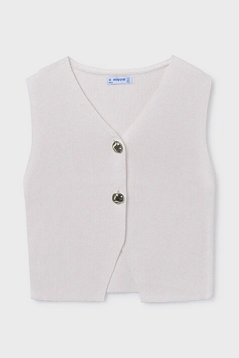 Mayoral kamizelka dziecięca kolor biały lekki 6020