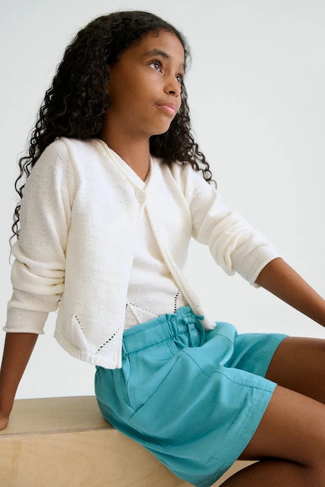 Детский кардиган Mayoral цвет белый лёгкий 6354