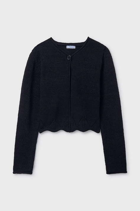 Дитячий кардиган Mayoral колір чорний легкий 6354