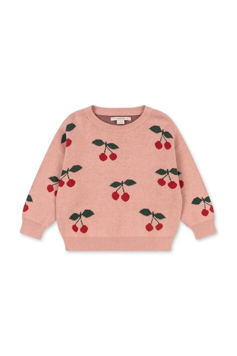 Konges Sløjd sweter dziecięcy LAPIS LUREX BLOUSE kolor różowy KS104928