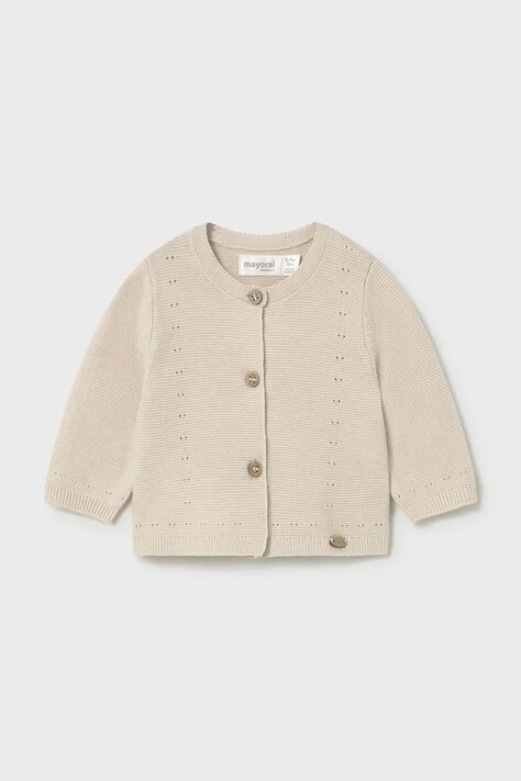 Mayoral Newborn kardigan niemowlęcy kolor beżowy 1305
