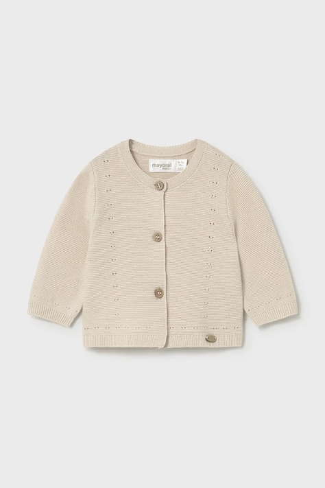 Mayoral Newborn kardigan niemowlęcy kolor beżowy 1305
