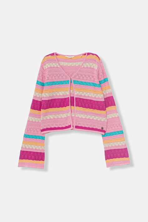 Guess kardigan dziecięcy bawełniany różowy J6GR02 Z5480