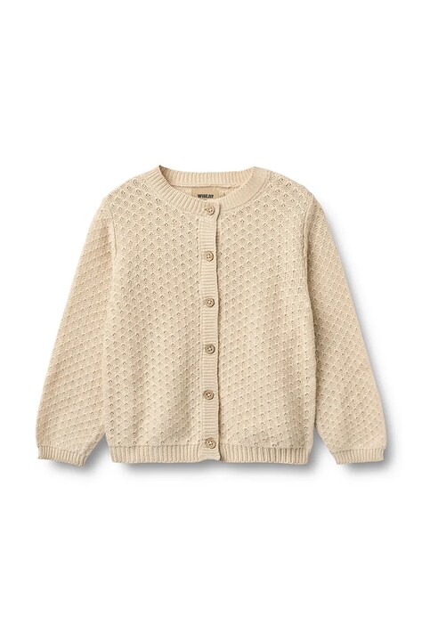 Wheat kardigan bawełniany dziecięcy kolor beżowy 0534-560-GOTS