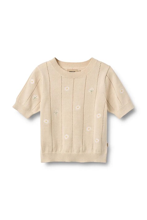 Wheat sweter dziecięcy bawełniany beżowy 0570-560-GOTS