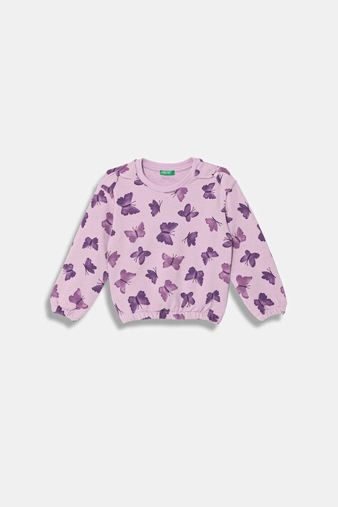 United Colors of Benetton bluza dziecięca bawełniana fioletowa 3WOQG10M6