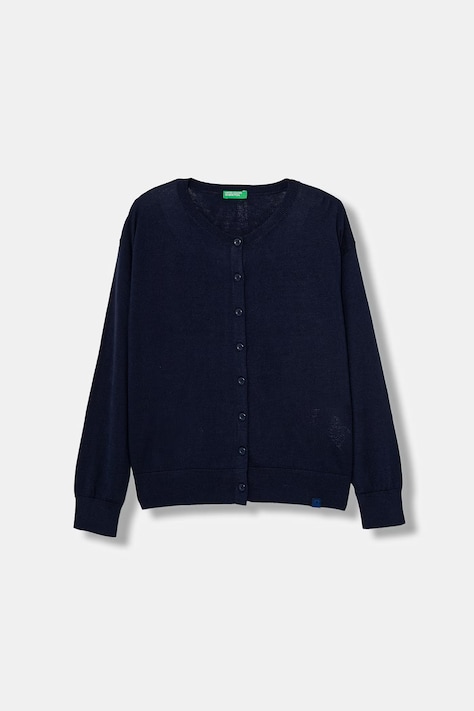 United Colors of Benetton kardigan za djecu s pamukom mornarsko plava 19DKC500Z