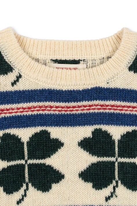 Дитячий светр з вовною Konges Sløjd BILLI SWEATER — SS26-SWK003, бежевий — фото 4
