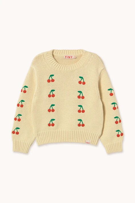 Дитячий бавовняний светр Tinycottons MINI CHERRIES SWEATER — фото 2