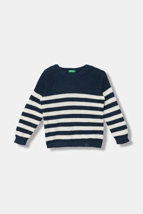 United Colors of Benetton sweter dziecięcy z bawełną granatowy 18PFH103B