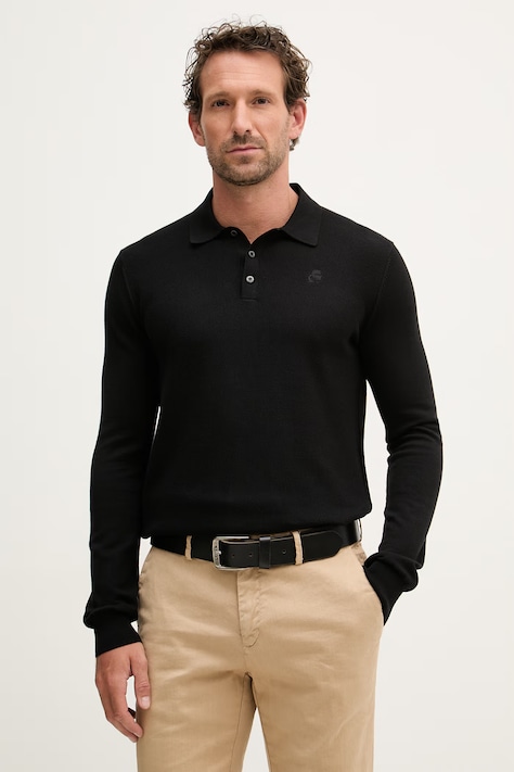 Karl Lagerfeld sweter męski bawełniany czarny 561398.655007