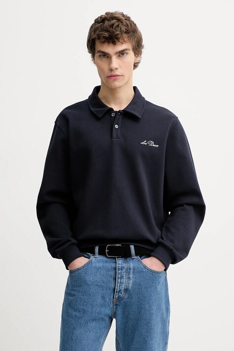 Les Deux bluza męska kolor granatowy gładka 1000965