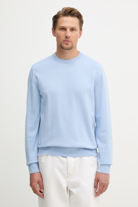 BOSS sweter męski bawełniany Upacas-L niebieski 50556344