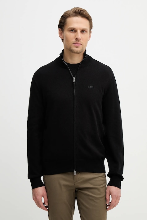 Памучна жилетка BOSS Upalano-L в черно 50556345