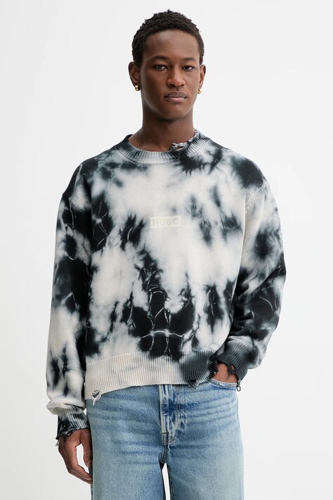 Hugo Blue sweter Sestroy męski kolor czarny 50553584