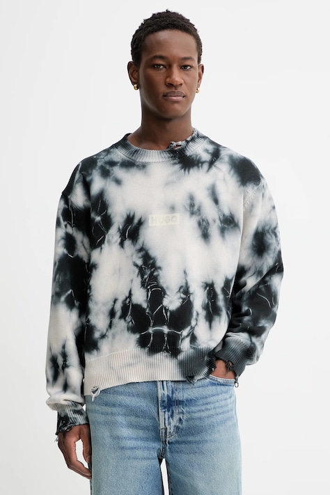 Hugo Blue sweter Sestroy męski kolor czarny 50553584