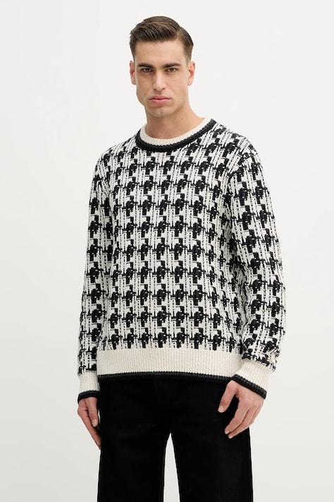 Svetr s příměsí vlny Tommy Hilfiger černá barva, MW0MW41815