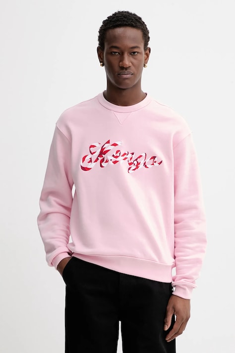 Хлопковая кофта Kenzo цвет розовый с аппликацией FG55SW2024MJ