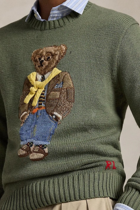 Polo Ralph Lauren pulover de bumbac culoarea bej, 710P04282