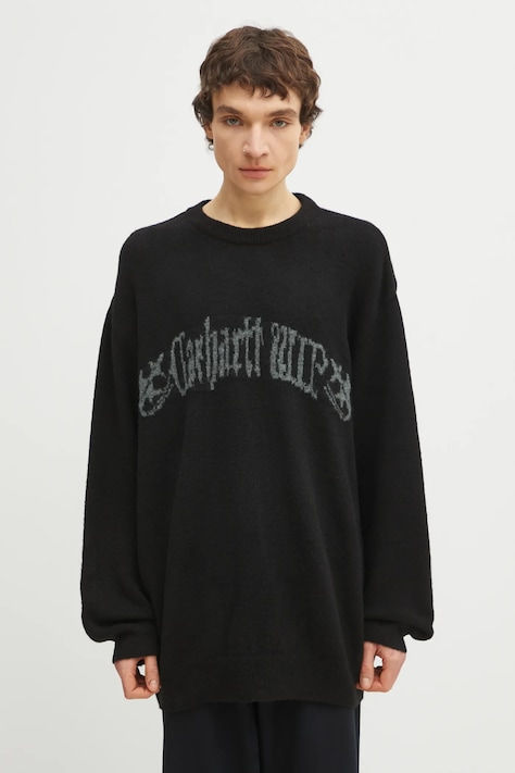 Carhartt WIP wool blend jumper Commuting Sweater black color lightweight I036057.89XX