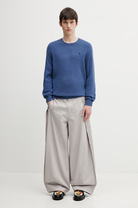 Vlněný svetr Polo Ralph Lauren 2/15 WOOL/CASH RWS pánský, modrá barva, 710878292501