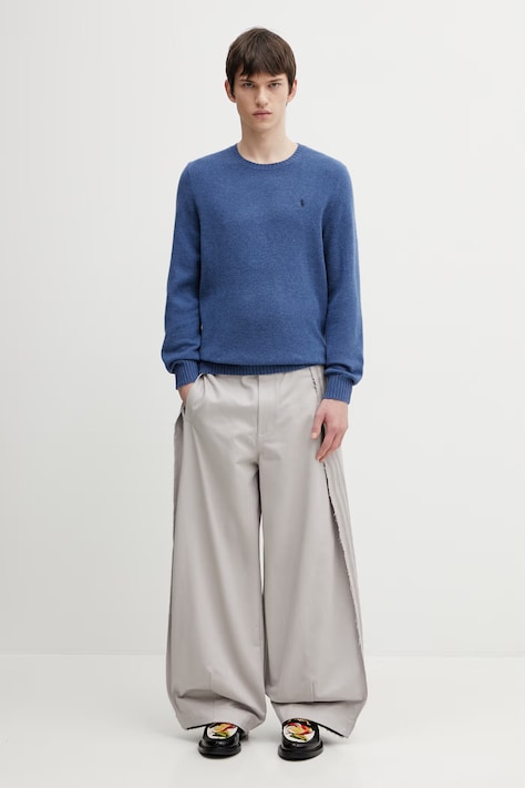 Μάλλινο πουλόβερ Polo Ralph Lauren 2/15 WOOL/CASH RWS ανδρικά, χρώμα: μπλε, 710878292501