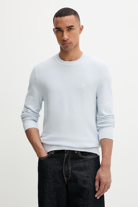 Calvin Klein sweter męski bawełniany niebieski LV04LF304G