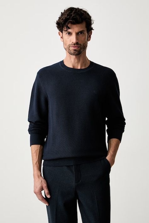 Calvin Klein sweter męski bawełniany granatowy LV04LF304G