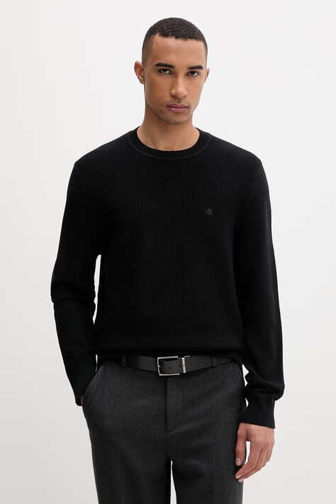 Calvin Klein pulover bărbătesc din bumbac negru LV04LF304G