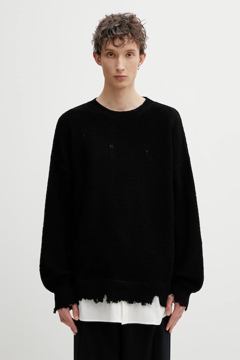 MM6 Maison Margiela sweter bawełniany męski kolor czarny SH0HL0037.M13220.900