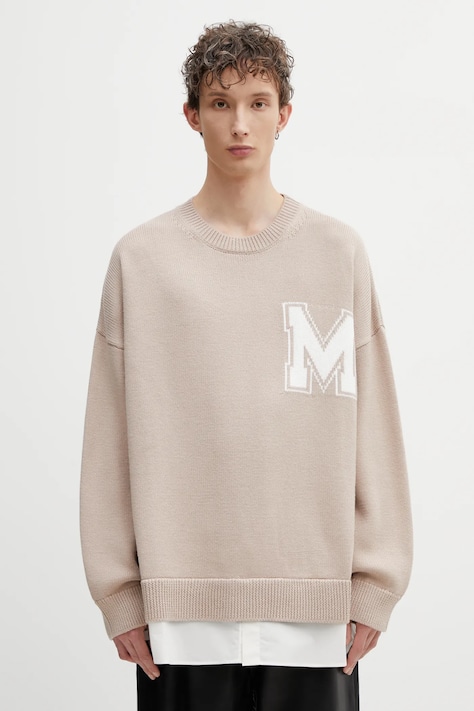 Свитер с добавлением шерсти MM6 Maison Margiela цвет бежевый SH0HL0039.M13206.115