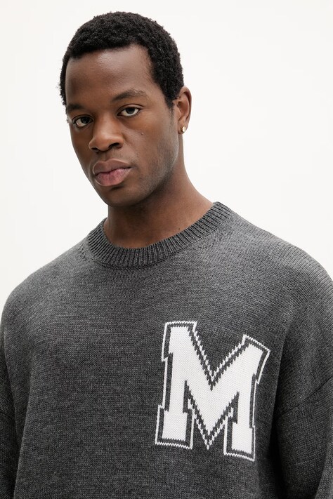 Светр із додаванням вовни MM6 Maison Margiela — SS26-SWM05D, сірий — фото 4