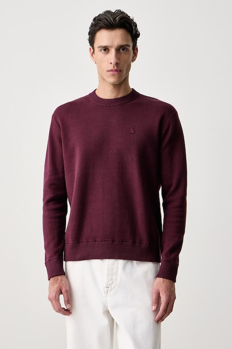 United Colors of Benetton Пуловер мъжки от памук бордо 1UAEU10B6