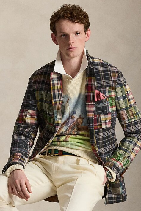 Polo Ralph Lauren Πουλόβερ ανδρικό κασμίρι μπεζ 710B24337