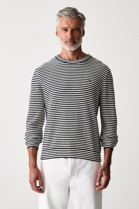Tommy Hilfiger sweter męski bawełniany granatowy MW0MW42799