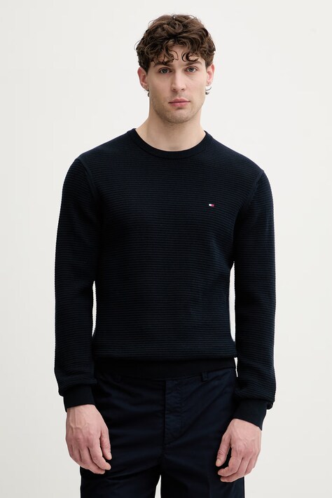 Tommy Hilfiger sweter męski bawełniany granatowy MW0MW42799