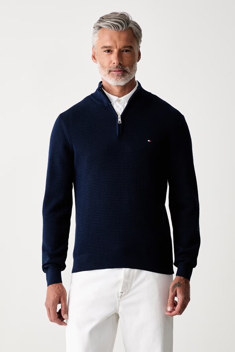 Tommy Hilfiger sweter męski bawełniany granatowy MW0MW42916